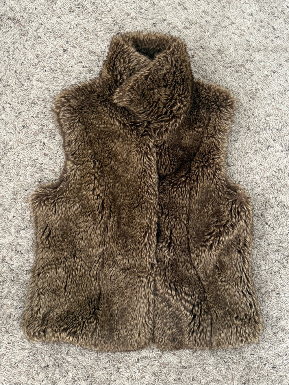 Cozy Faux Fur Sleeveless Vest in Brown!